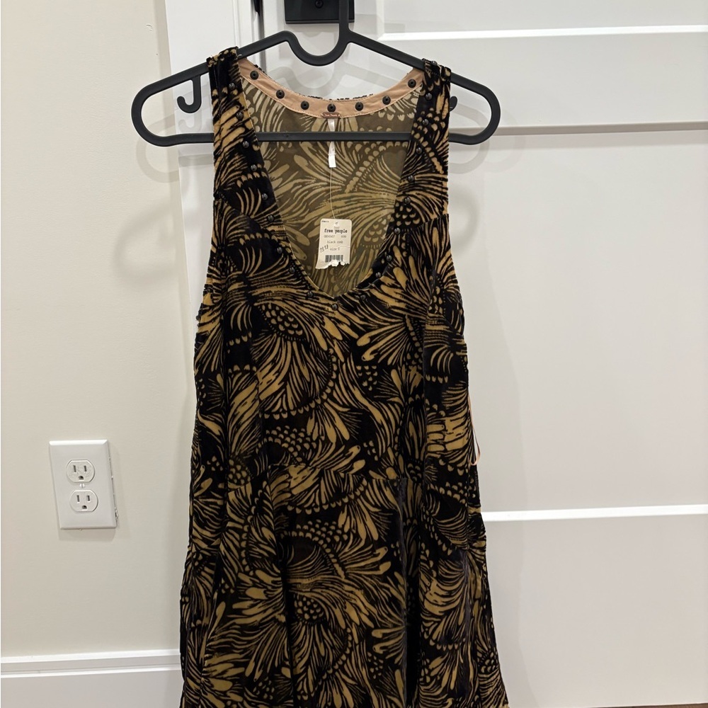 NWT Free People Ellie Burnout Velvet Dress - Picture 5 of 9